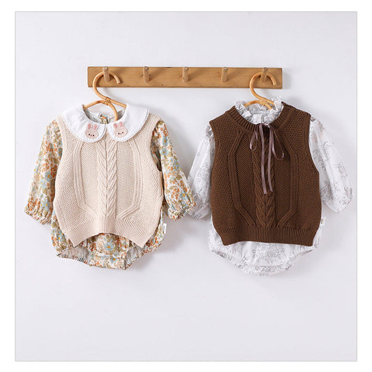 MyKids-USA® Baby Kids Sleeveless Jacquard Pattern Knitted Vest