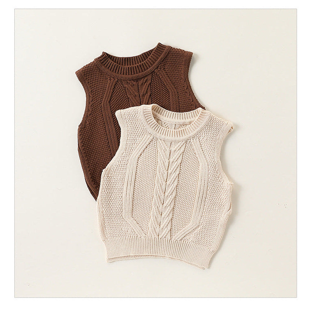 MyKids-USA® Baby Kids Sleeveless Jacquard Pattern Knitted Vest