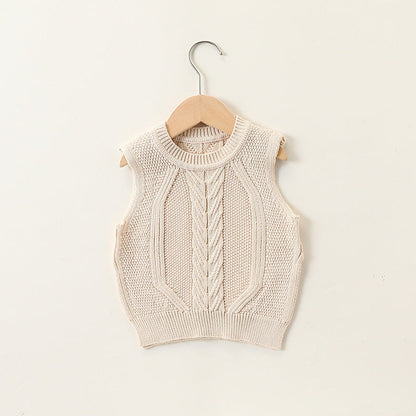 MyKids-USA® Baby Kids Sleeveless Jacquard Pattern Knitted Vest