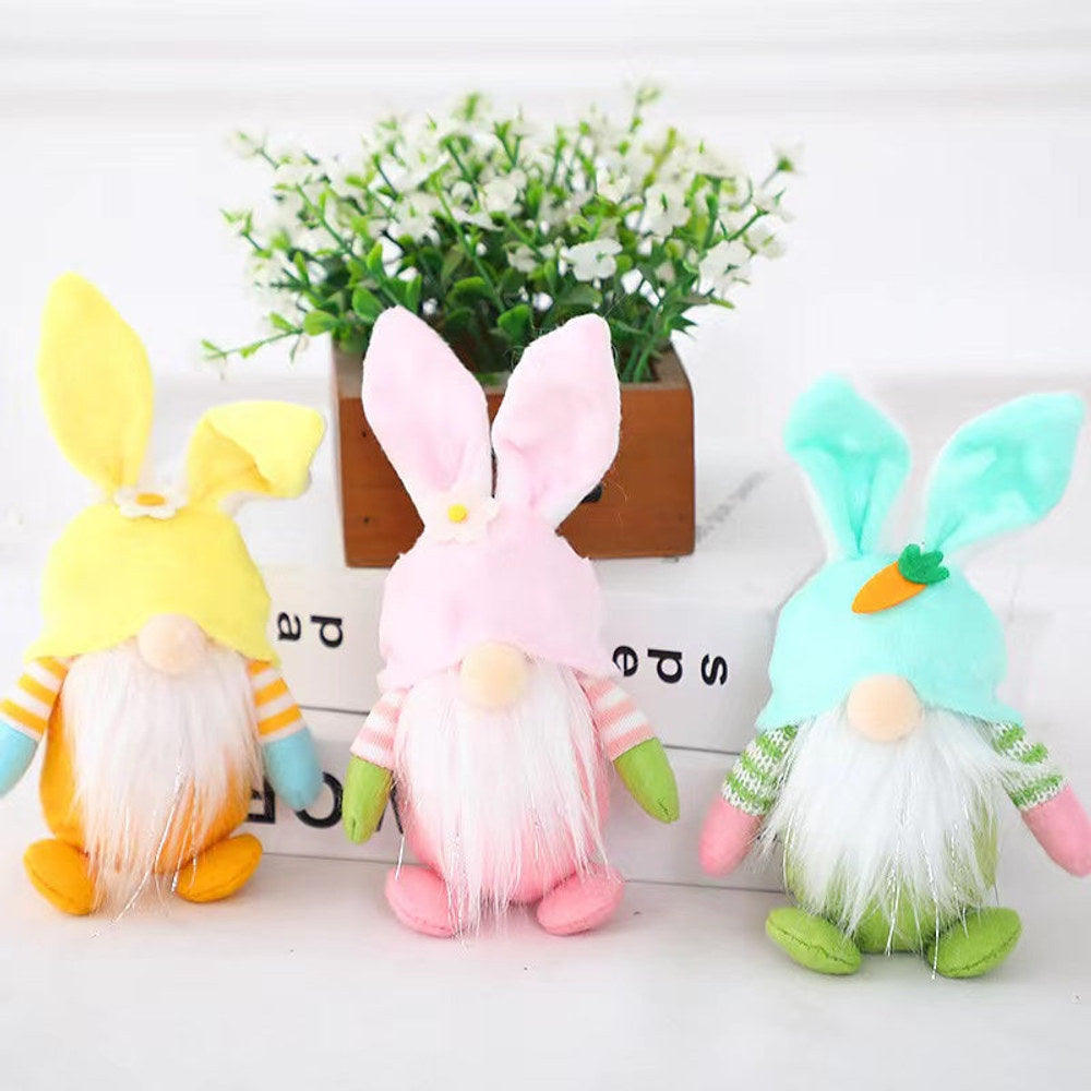MyKids-USA® Easter Bunny Gnome Doll Elf Figure Pendant Decorative Props