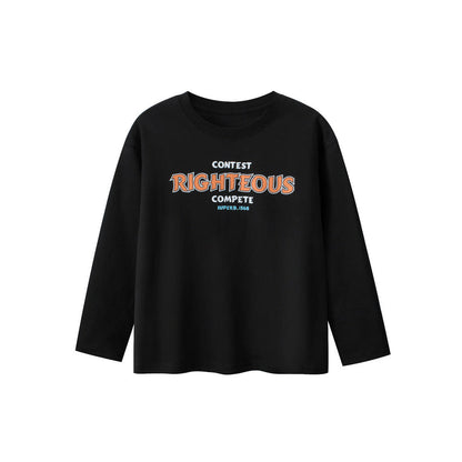 MyKids-USA® Kids Boys Letters Print Crew Neck Long Sleeves Shirt