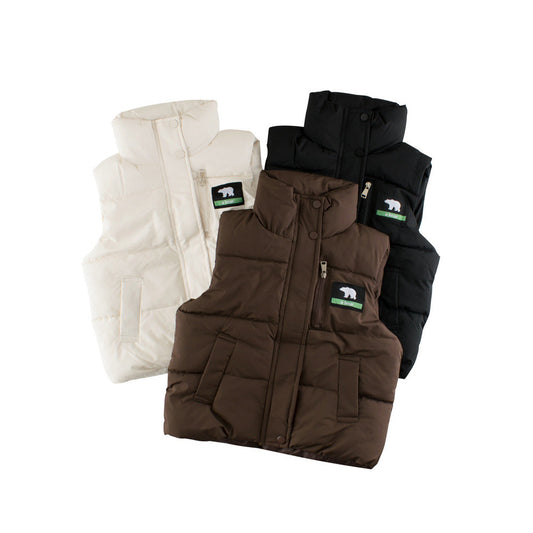 MyKids-USA® Style Kids Unisex Outerwear: Sleeveless Single Breasted Coat for Children