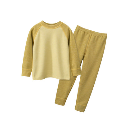 MyKids-USA® Kids Unisex Long Sleeves Simple Casual Top and Solid Color Long Trousers – Clothing Set