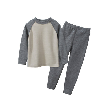 MyKids-USA® Kids Unisex Long Sleeves Simple Casual Top and Solid Color Long Trousers – Clothing Set