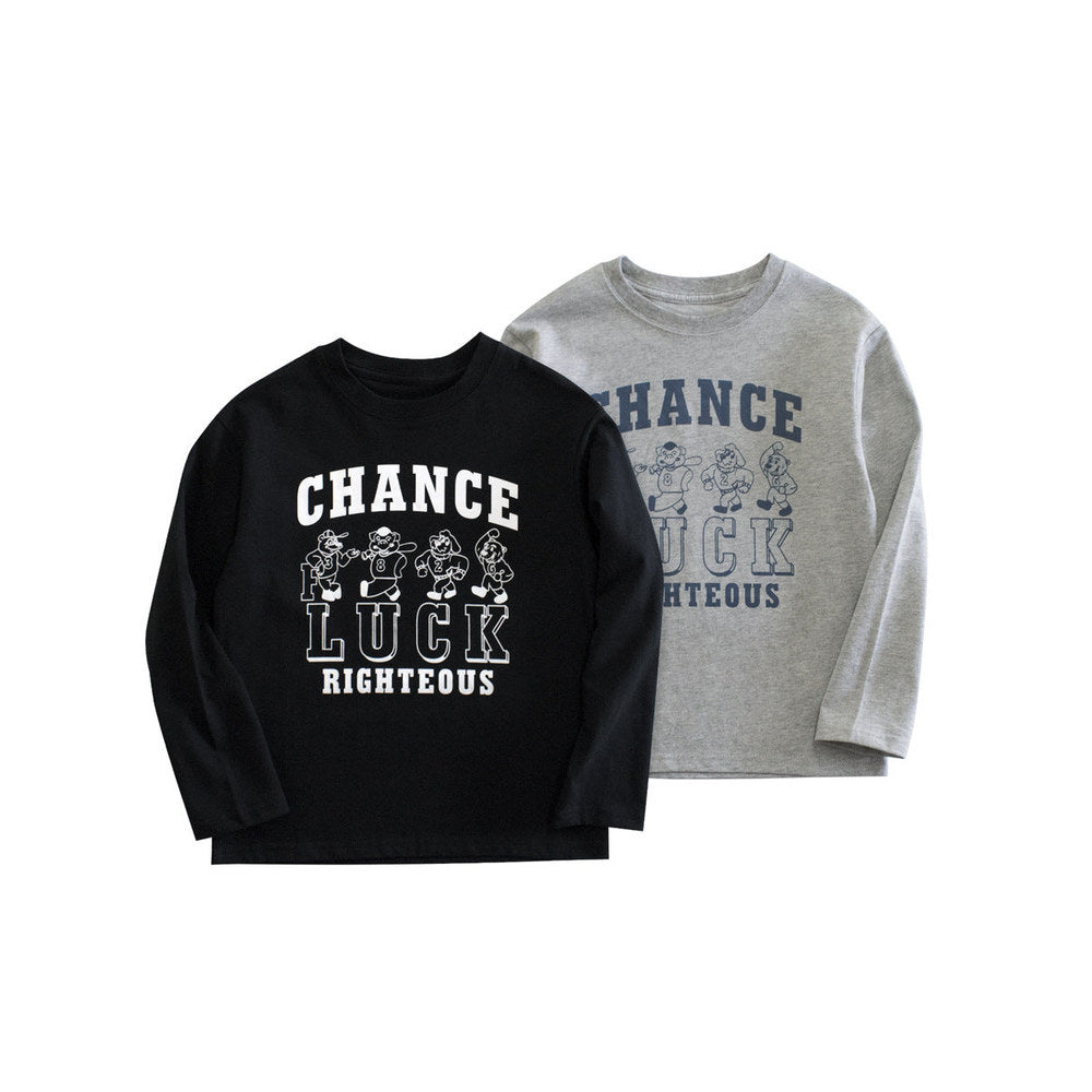 MyKids-USA® Kids Boys Letters and Cartoon Print Crew Neck Long Sleeves Shirt