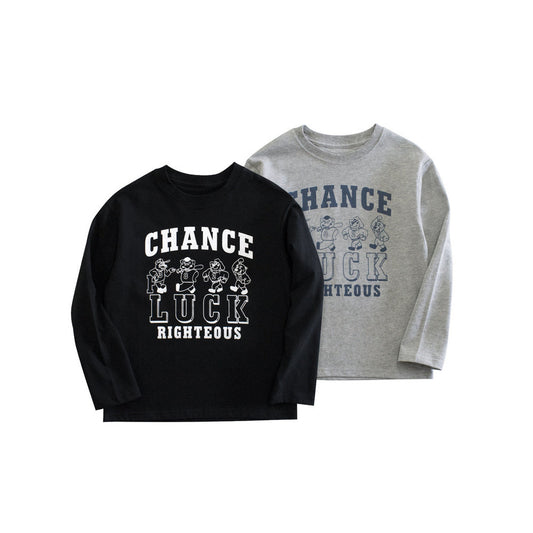 MyKids-USA® Kids Boys Letters and Cartoon Print Crew Neck Long Sleeves Shirt