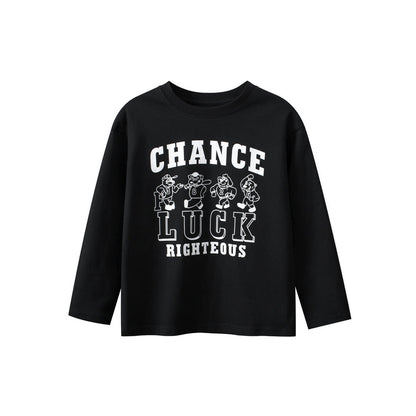 MyKids-USA® Kids Boys Letters and Cartoon Print Crew Neck Long Sleeves Shirt