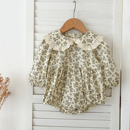 MyKids-USA® Baby Kids Girls Long Sleeves Floral Print bodysuit or Dress – Princess Sister Matching
