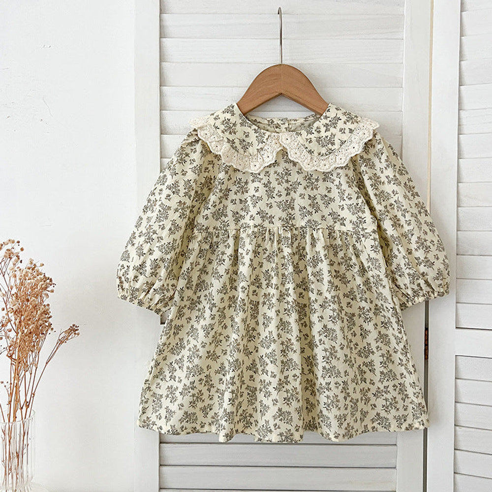 MyKids-USA® Baby Kids Girls Long Sleeves Floral Print bodysuit or Dress – Princess Sister Matching