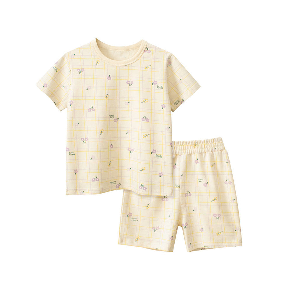 MyKids-USA® Baby Kids Girls Cartoon Print T-shirt and Shorts Clothing Set