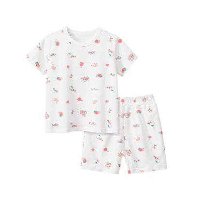 MyKids-USA® Baby Kids Girls Cartoon Print T-shirt and Shorts Clothing Set