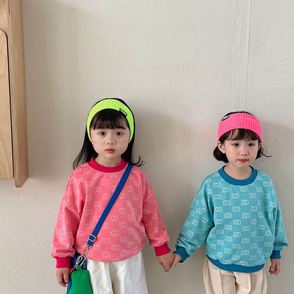 MyKids-USA® Baby Kids Girls Comfortable Geometric Pattern Knitted Long Sleeves Sweater