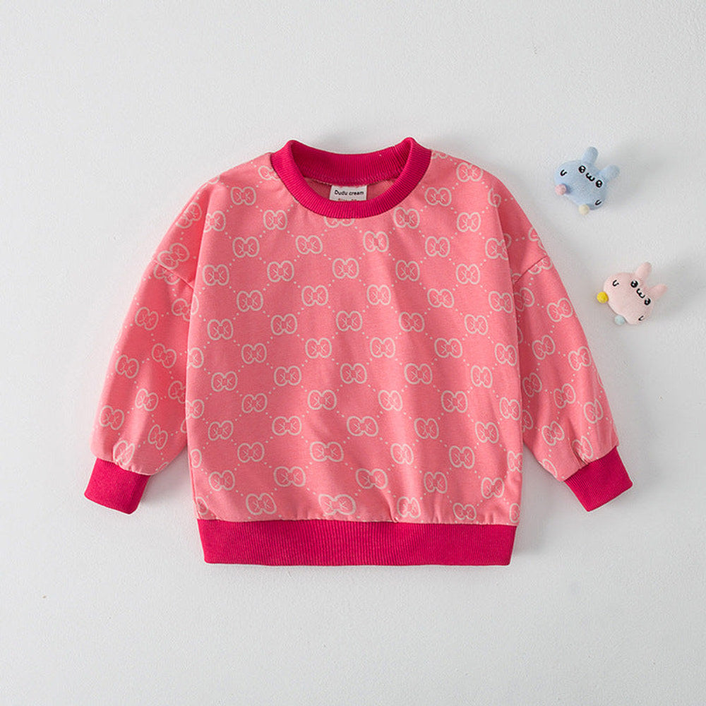 MyKids-USA® Baby Kids Girls Comfortable Geometric Pattern Knitted Long Sleeves Sweater
