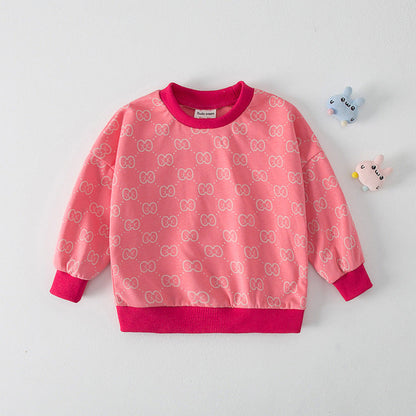 MyKids-USA® Baby Kids Girls Comfortable Geometric Pattern Knitted Long Sleeves Sweater