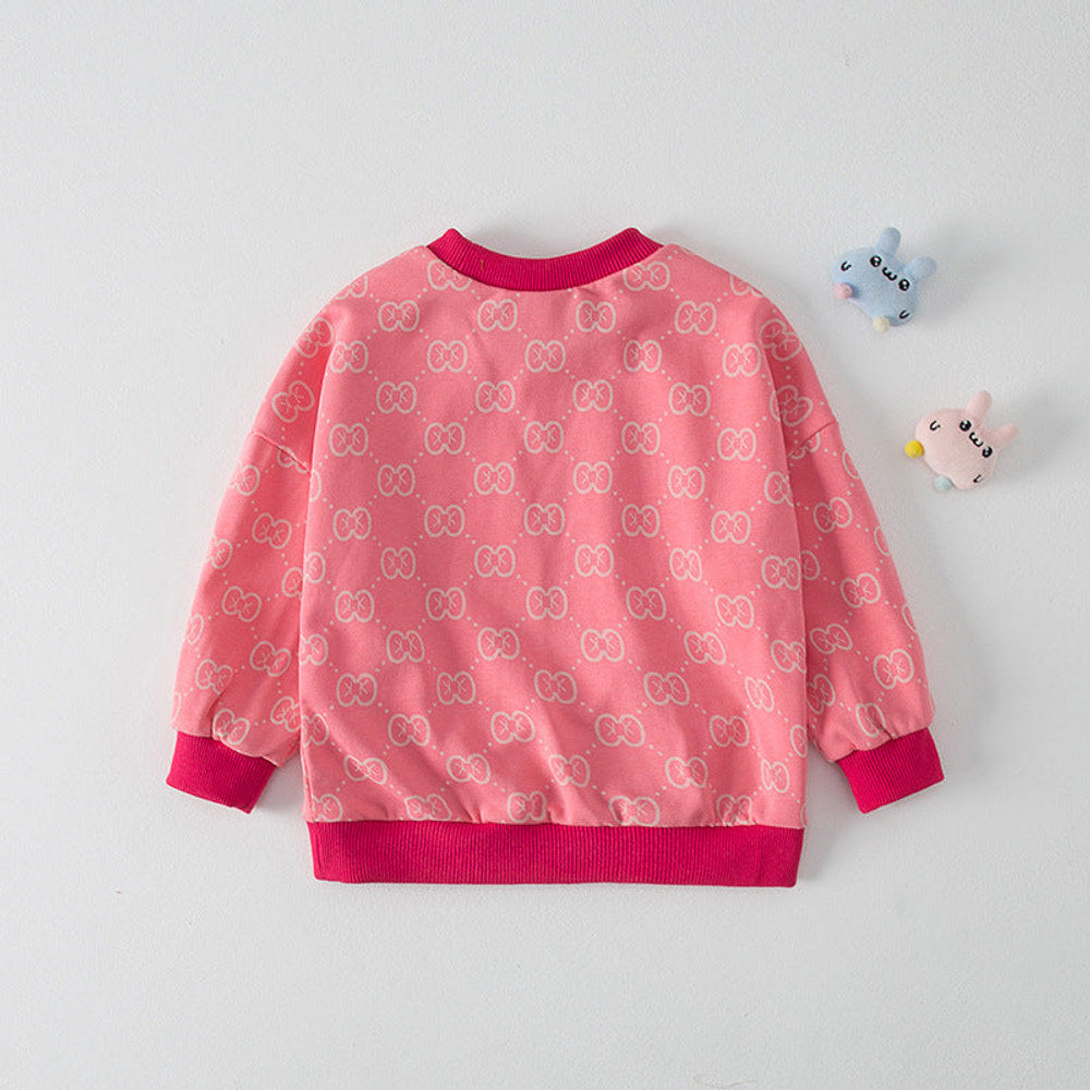 MyKids-USA® Baby Kids Girls Comfortable Geometric Pattern Knitted Long Sleeves Sweater
