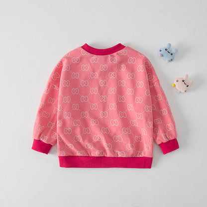 MyKids-USA® Baby Kids Girls Comfortable Geometric Pattern Knitted Long Sleeves Sweater
