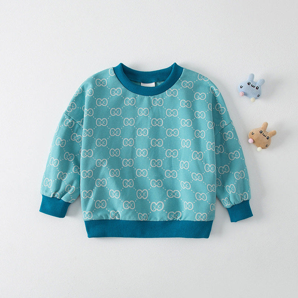 MyKids-USA® Baby Kids Girls Comfortable Geometric Pattern Knitted Long Sleeves Sweater