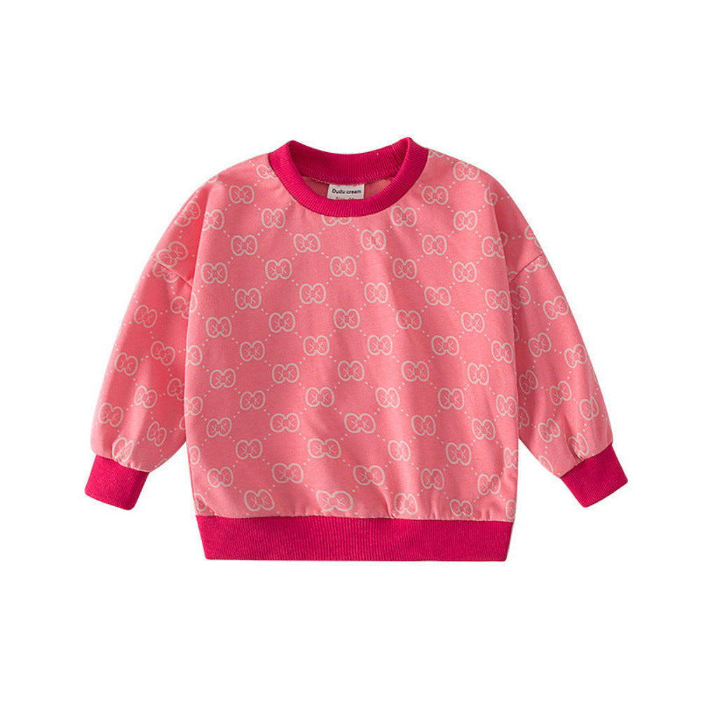 MyKids-USA® Baby Kids Girls Comfortable Geometric Pattern Knitted Long Sleeves Sweater