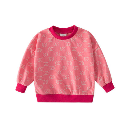 MyKids-USA® Baby Kids Girls Comfortable Geometric Pattern Knitted Long Sleeves Sweater
