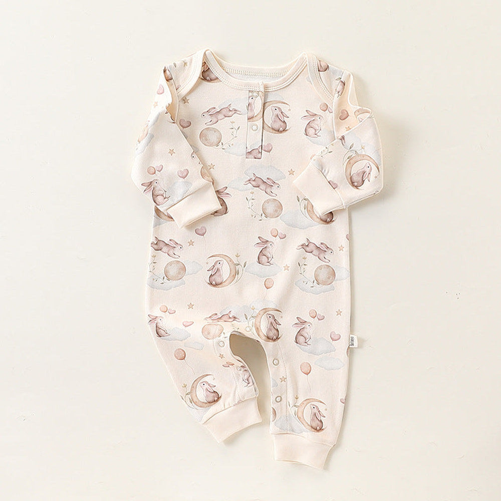 MyKids-USA® Baby Unisex Simple Animals Pattern Long Sleeves Rompers
