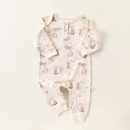 MyKids-USA® Baby Unisex Simple Animals Pattern Long Sleeves Rompers