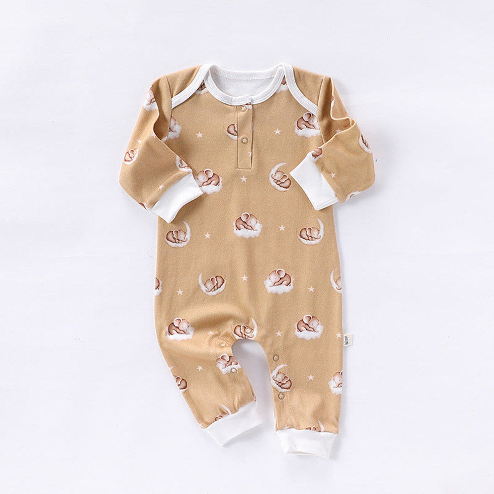 MyKids-USA® Baby Unisex Simple Animals Pattern Long Sleeves Rompers