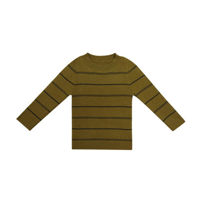 MyKids-USA® Kids Unisex Soft Comfortable Knitted Long Sleeves Striped Top Casual Sweater