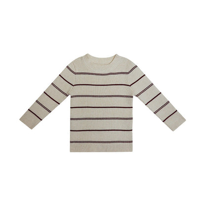 MyKids-USA® Kids Unisex Soft Comfortable Knitted Long Sleeves Striped Top Casual Sweater