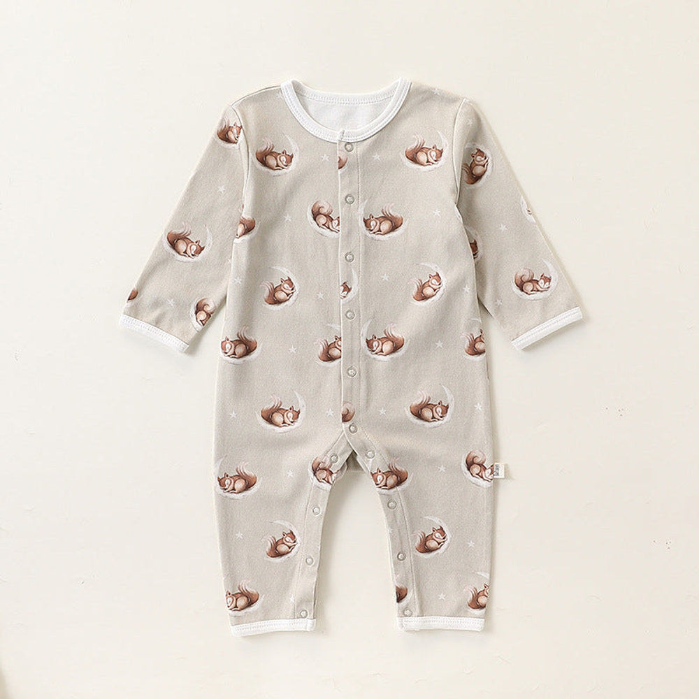 MyKids-USA® Baby Unisex Simple Animals Pattern Long Sleeves Rompers