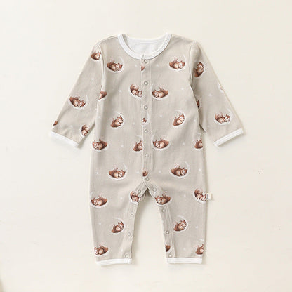 MyKids-USA® Baby Unisex Simple Animals Pattern Long Sleeves Rompers