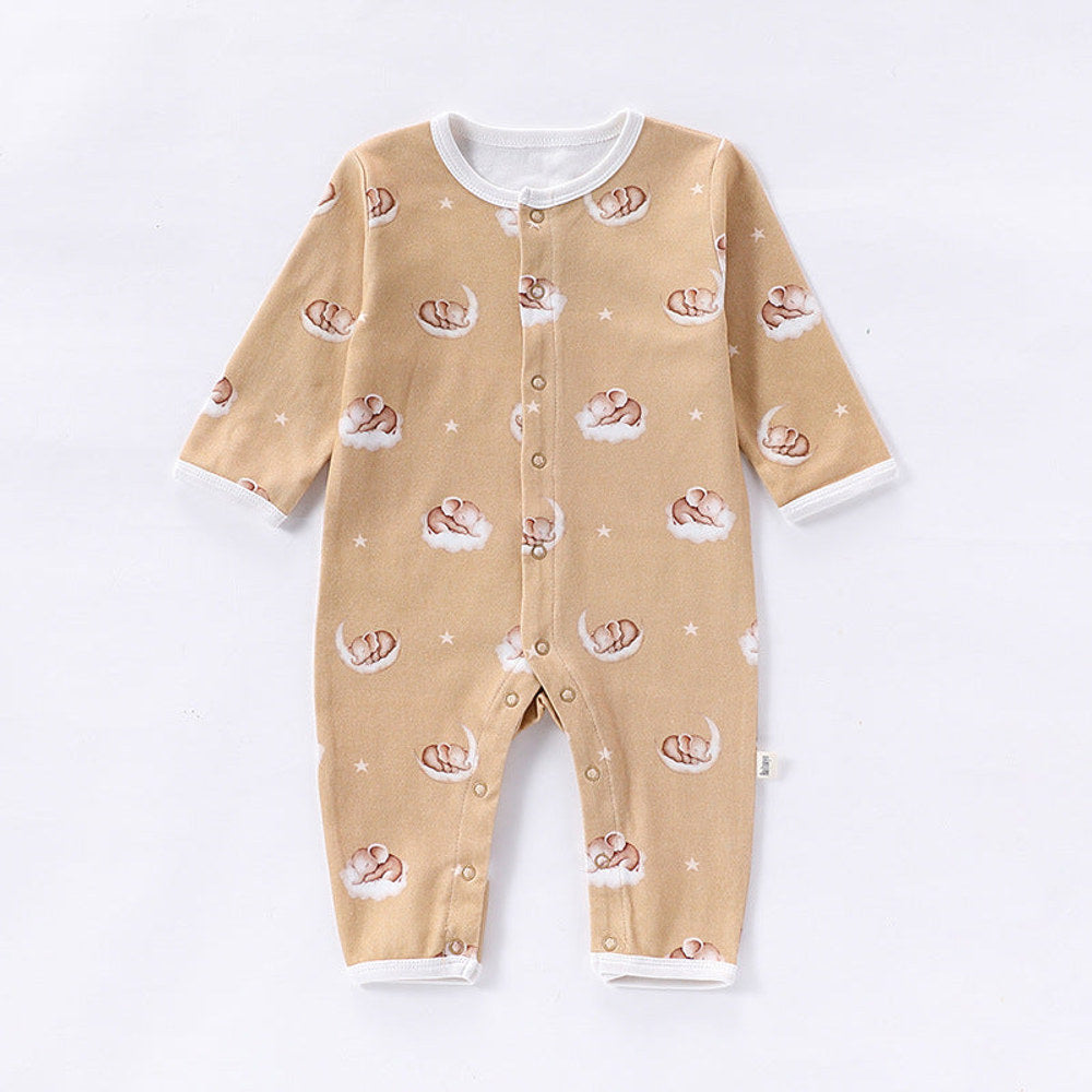 MyKids-USA® Baby Unisex Simple Animals Pattern Long Sleeves Rompers