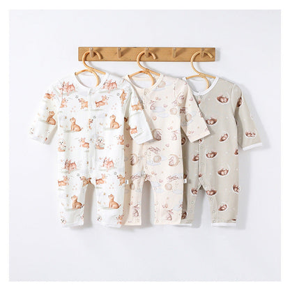 MyKids-USA® Baby Unisex Simple Animals Pattern Long Sleeves Rompers