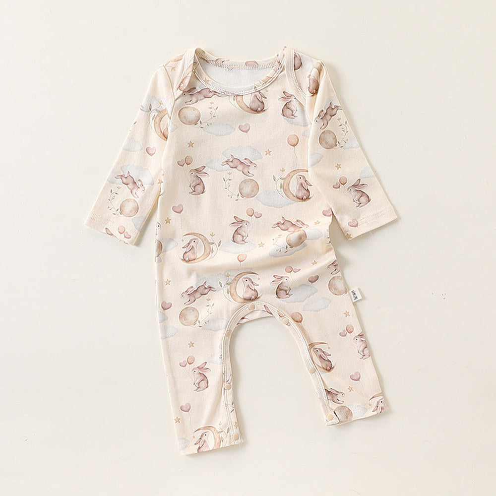 MyKids-USA® Baby Unisex Simple Animals Pattern Long Sleeves Rompers