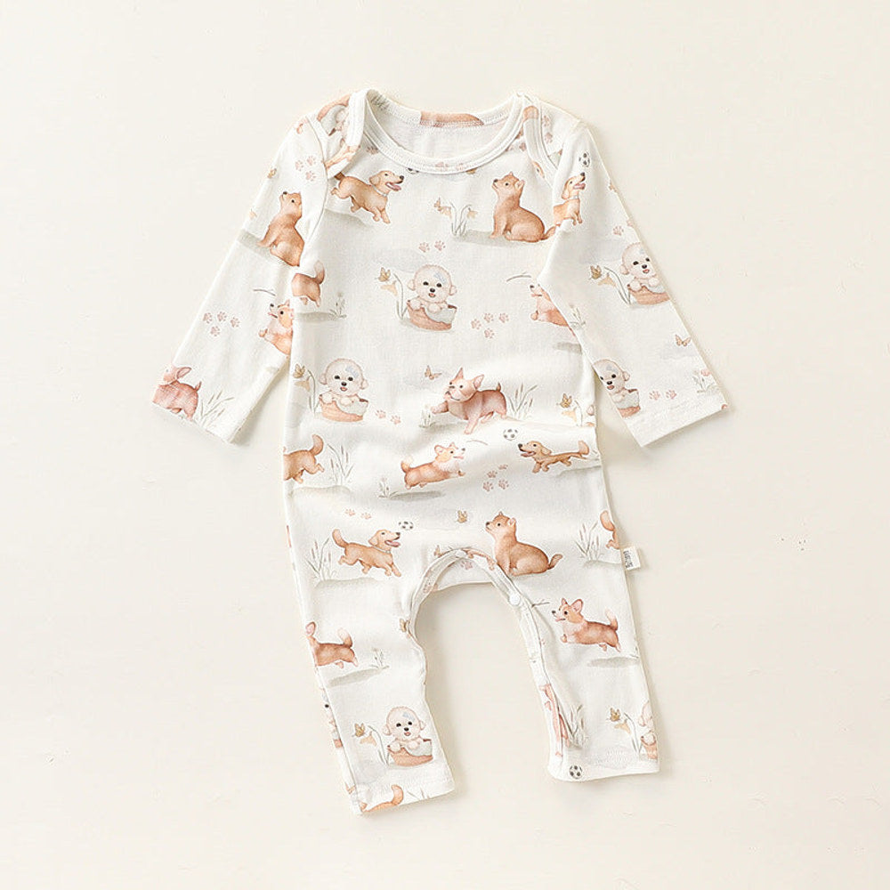 MyKids-USA® Baby Unisex Simple Animals Pattern Long Sleeves Rompers