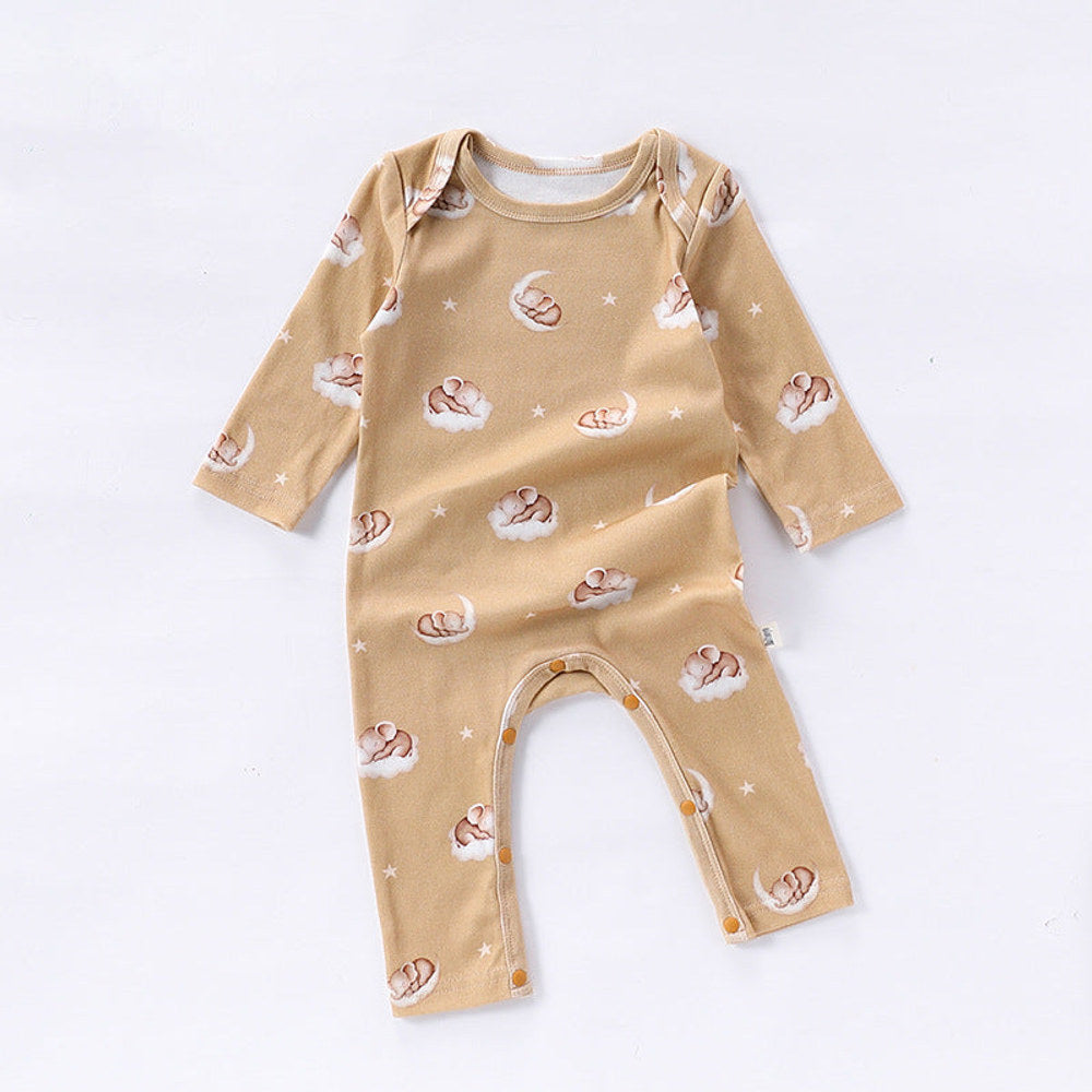 MyKids-USA® Baby Unisex Simple Animals Pattern Long Sleeves Rompers