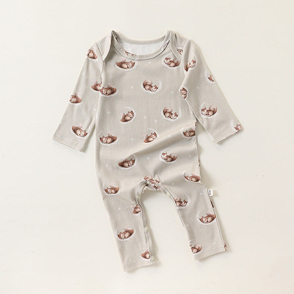 MyKids-USA® Baby Unisex Simple Animals Pattern Long Sleeves Rompers