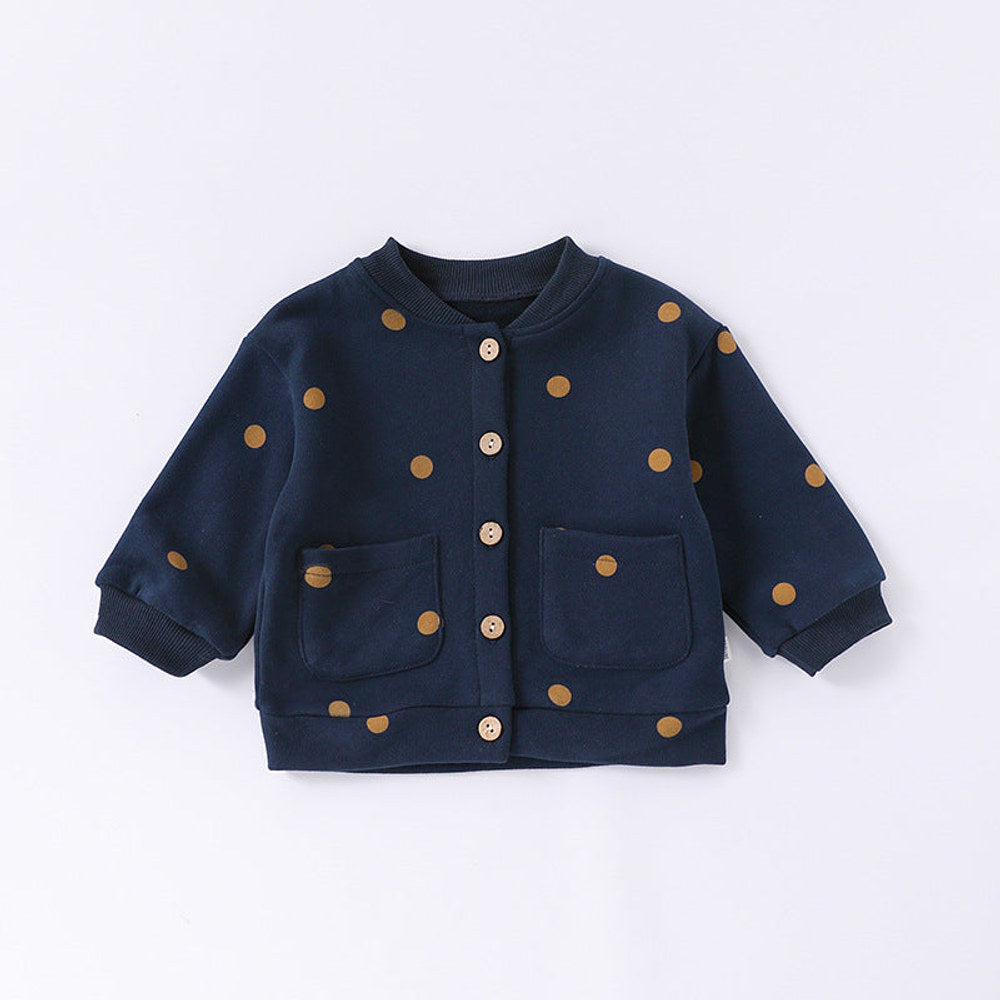 MyKids-USA® Baby Kids Unisex Long Sleeves Cartoon Print Coat and Long Trousers – Clothing Set
