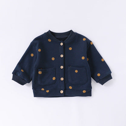 MyKids-USA® Baby Kids Unisex Long Sleeves Cartoon Print Coat and Long Trousers – Clothing Set