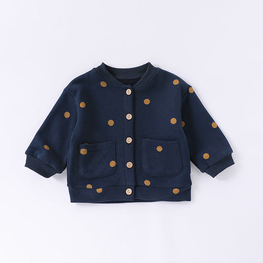 MyKids-USA® Baby Kids Unisex Long Sleeves Cartoon Print Coat and Long Trousers – Clothing Set