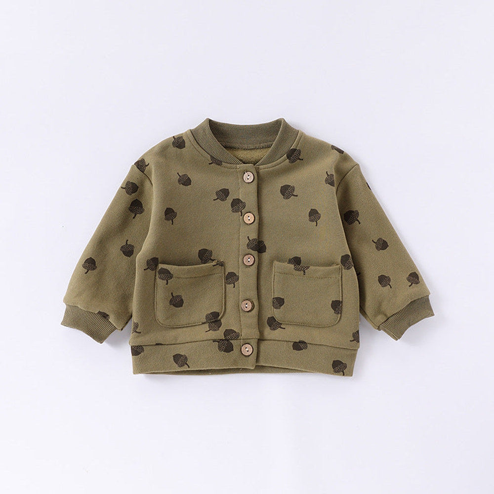 MyKids-USA® Baby Kids Unisex Long Sleeves Cartoon Print Coat and Long Trousers – Clothing Set