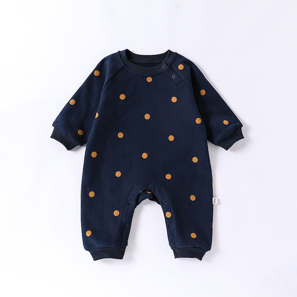 MyKids-USA® Baby Unisex Simple Pattern Long Sleeves Casual Thick Rompers
