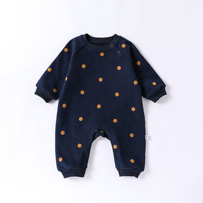 MyKids-USA® Baby Unisex Simple Pattern Long Sleeves Casual Thick Rompers