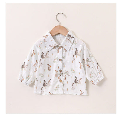 MyKids-USA® Baby Kids Unisex Cartoon Rabbits Pattern Long Sleeves bodysuit and Top Shirt – Sister Matching