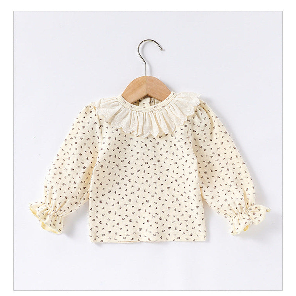 MyKids-USA® pring Baby Kids Girls Floral Pattern Long Sleeves bodysuit and Top Shirt – Sister Matching