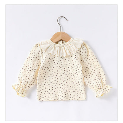 MyKids-USA® pring Baby Kids Girls Floral Pattern Long Sleeves bodysuit and Top Shirt – Sister Matching
