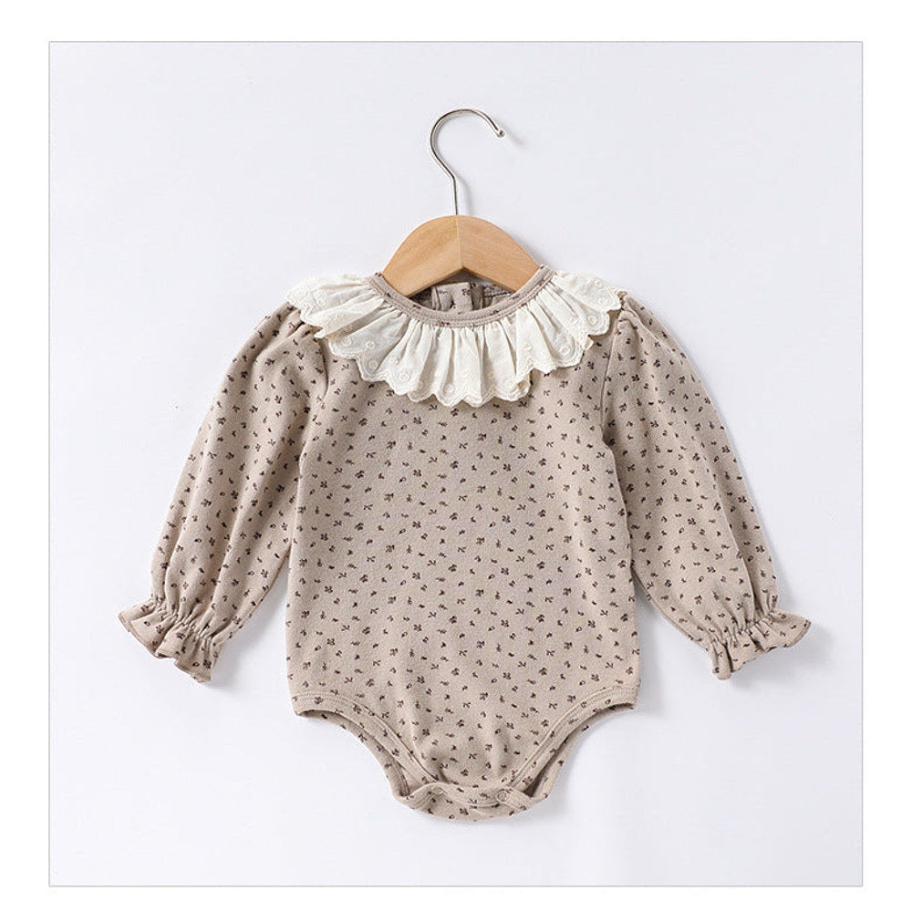 MyKids-USA® pring Baby Kids Girls Floral Pattern Long Sleeves bodysuit and Top Shirt – Sister Matching
