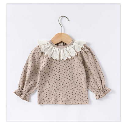 MyKids-USA® pring Baby Kids Girls Floral Pattern Long Sleeves bodysuit and Top Shirt – Sister Matching