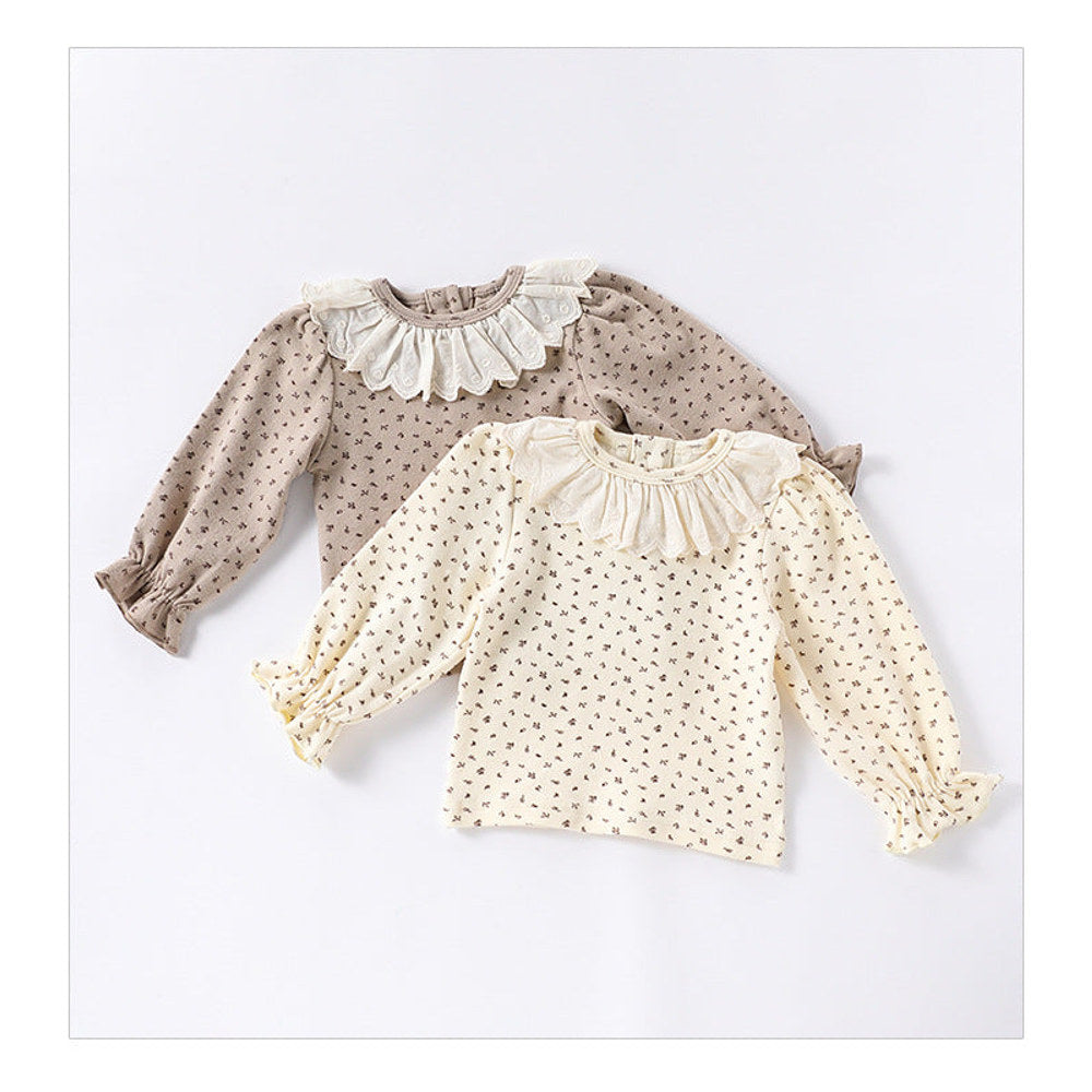 MyKids-USA® pring Baby Kids Girls Floral Pattern Long Sleeves bodysuit and Top Shirt – Sister Matching
