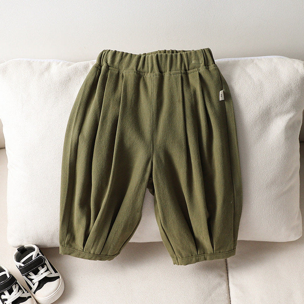 MyKids-USA® Kids Unisex Soft Comfortable Pure Cotton Long Solid Color Pants