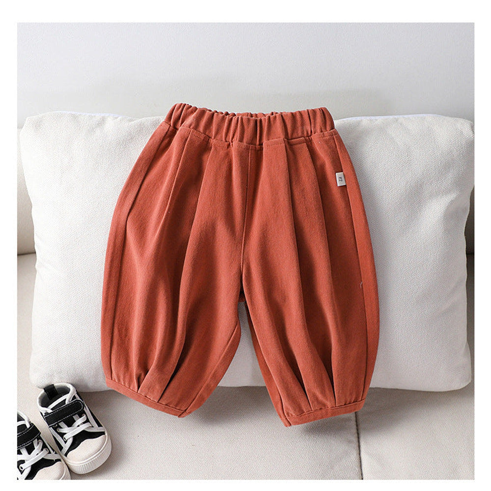 MyKids-USA® Kids Unisex Soft Comfortable Pure Cotton Long Solid Color Pants